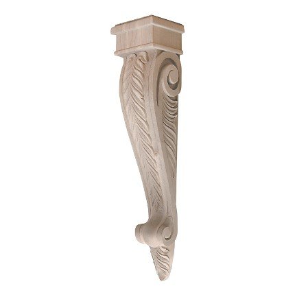 Hafele Wooden Corbel, Acanthus Collection, 24" X 5-1/4" X 4-3/8", Maple finish