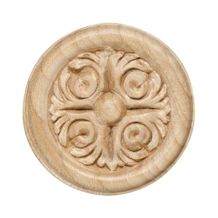Hafele Wooden Onlay, Acanthus Collection, Ø 2-1/8", Maple finish