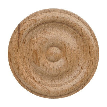 Hafele Wooden Ornament, Ø2 7/8" X 3/8" D, Beech finish
