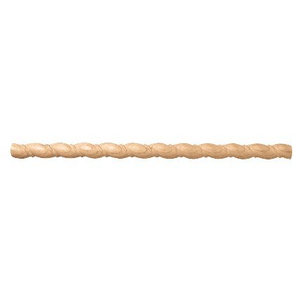 Hafele Wooden Moulding, Rope Collection, 11/16" X 5/16" X 96" (H X D X L), Beech finish