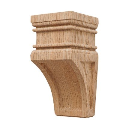 Hafele Wooden Corbel, Arcadian Collection, 6" X 2-7/8" X 3", Oak finish