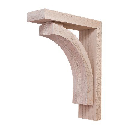 Hafele Wooden Corbel, Prairie Collection, 2-7/8" X 9" X 12", Maple finish