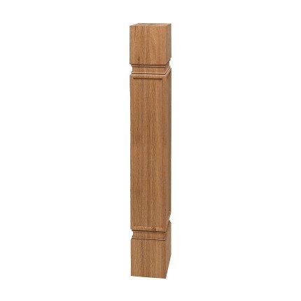 Wood Post, Arcadian Collection, 40 1/2" X 5 1/2" X 5 1/2" (H X W X D), Oak finish