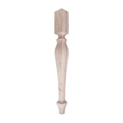 Hafele Wood Post, Lafayette Collection, 34 1/2" X 3 1/2" X 3 1/2" (H X W X D), Maple finish