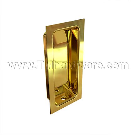 Ives 227 Flush Pull, Wrought Brass in Polished Brass Finish (US3)