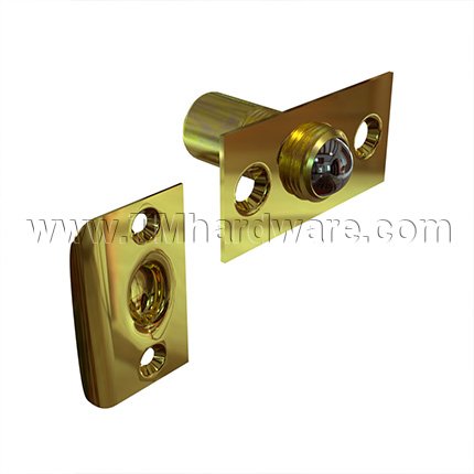 Ives 347 Door Ball Catch in Polished Brass Finish (US3)