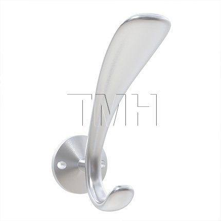 Ives Century Wall Hook for Coat And Hat in Satin Chrome Finish