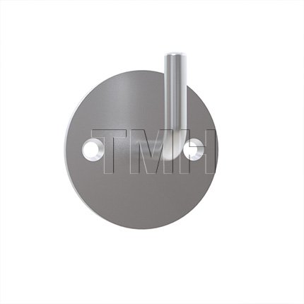 Ives Tubular Wall Hook for Wardrobe in Satin Chrome Finish