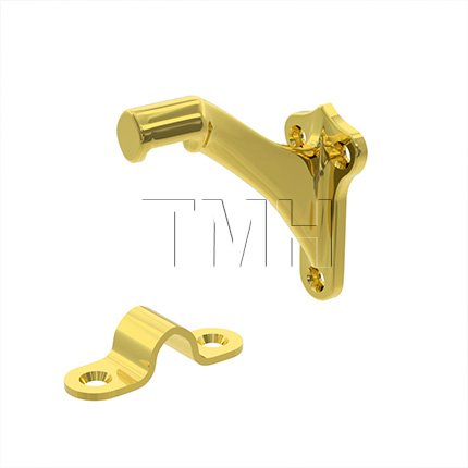 Ives 59 Hand Rail Bracket in Polished Brass Finish (US3)