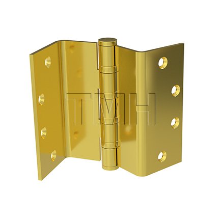 Ives Door Hinges, Swing Clear, Heavy Weight, Steel Hinge in Satin Brass (US4) Finish - 4 1/2"