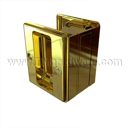 Ives 990 Sliding Door Pull, With Decorative Coined Edges,  Polished Brass (US3) Finished