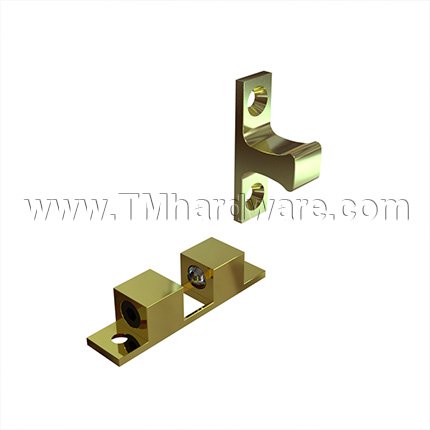 Ives CL21A Ball Catch, Four-way Catch with Plate Type Strike, Satin Brass (US4) Finished