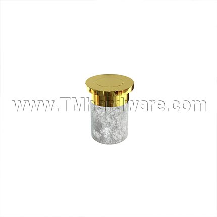 Ives DP1 Dust Proof Strike - Round Face Plate, Polished Brass (US3) Finished