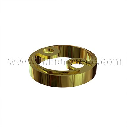 Ives R14 Dome Stop Riser for Installation with Threshold, Polished Brass (US3) Finished