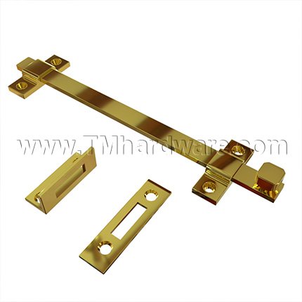 Ives SB453 Surface Bolt, 8", Polished Brass (US3) Finished