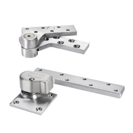 Rixon L147, Door Closer Pivot, Pivot Set, Lead Lined, Heavy Weight, 3/4" Offset for 1-3/4" Door w/ L180 Top Pivot, Right Handed, Satin Chrome Plated Finish