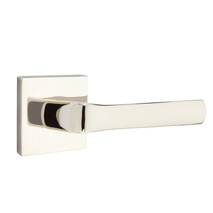 Emtek 5110SPN Contemporary Modern Brass Spencer Lever, Square Rosette