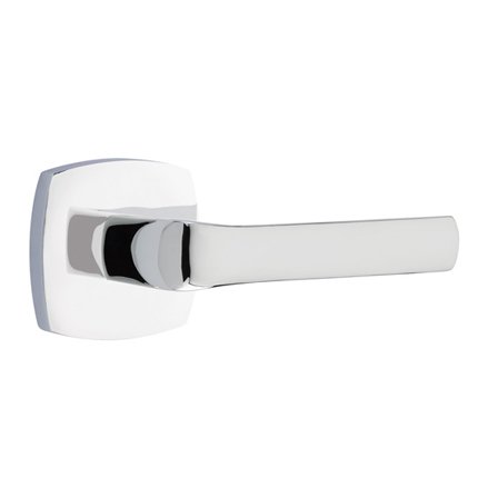 Emtek 5316SPN Contemporary Modern Brass Spencer Lever, Urban Modern Rosette