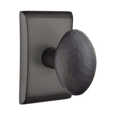 Emtek 5111HE Contemporary Modern Brass Hammered Egg Knob, Neos Rosette
