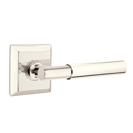 Emtek 8131MYL Contemporary Modern Brass Myles Lever, Quincy Rosette