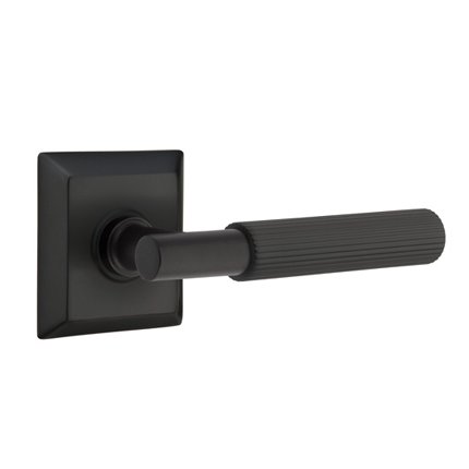Emtek 8131TASK Contemporary Modern Brass T-Bar Straight Knurled Lever, Quincy Rosette