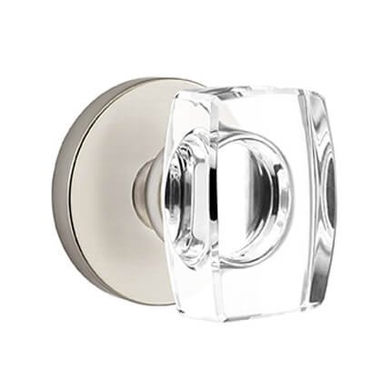 Emtek 5109WS Contemporary Windsor Glass Door Knob, Disk Rosette