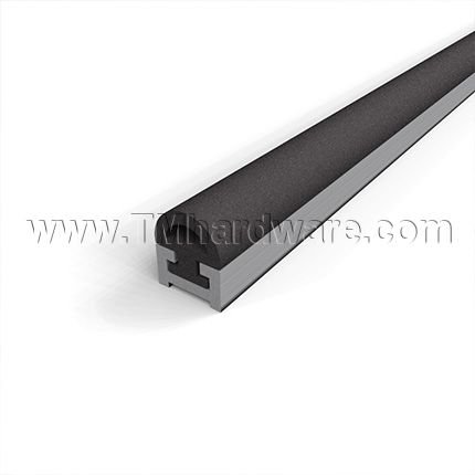 NGP 136N Door Bottom, Mortised Aluminum Track with .25" NGP-TPV Bulb Seal