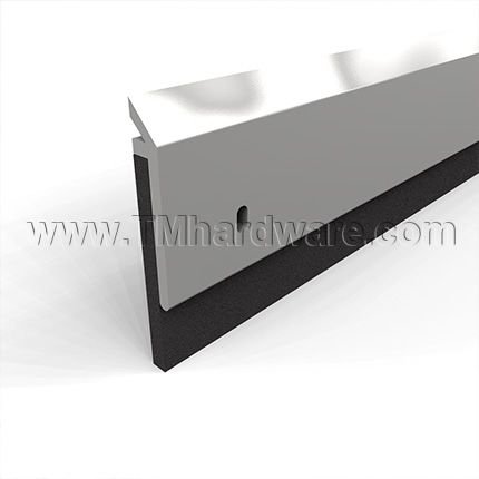 NGP 200N Door Sweep, 1.25" Aluminum, Brass, or Stainless Steel Casing with .5" Neoprene Seal