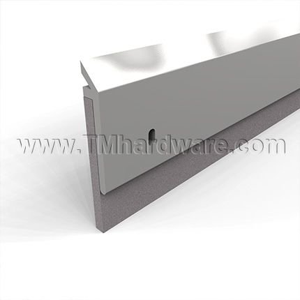 NGP 200S Door Sweep, 1.25" Aluminum, Brass, or Stainless Steel Casing with .5" Silicone Seal