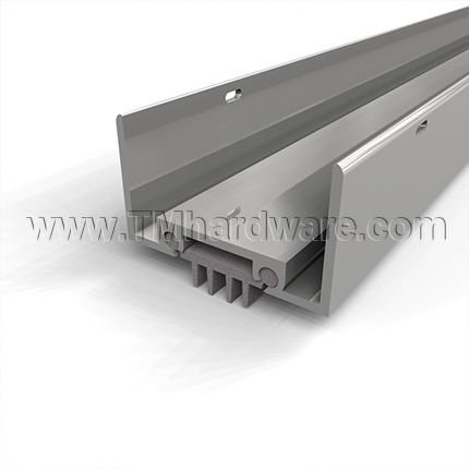 NGP 35V Door Shoe Sweep, U Shaped Aluminum Casing with Square Edges and a .1875" Vinyl Finned Seal for Hollow Metal Doors