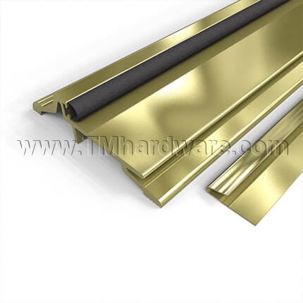 NGP 895BR Interlocking Threshold, 3.5" Brass with Seal and Latching Panic Exit, .5" Height