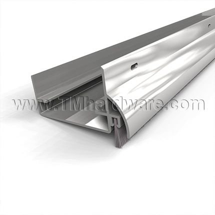 NGP 95WH Door Shoe Sweep, U Shaped Aluminum Casing with Rain Drip, .625" Nylon Brush Seal