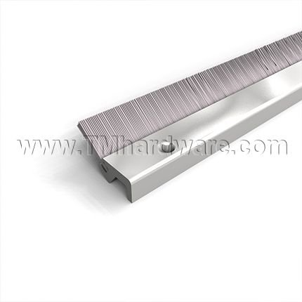 NGP A625 Door Sweep and Perimeter Gasket, .5" Aluminum Casing with .4375" Angled Nylon Brush