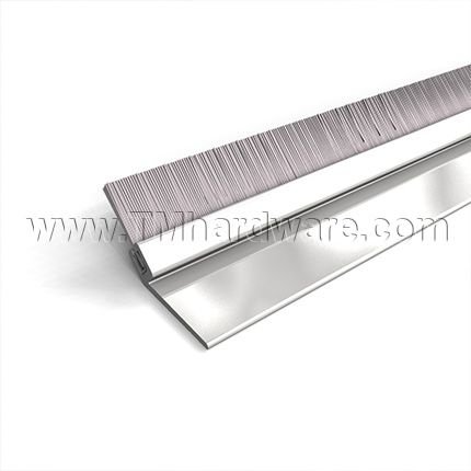 NGP A626 Door Sweep and Perimeter Gasket, .75" Aluminum Casing with .4375" Angled Nylon Brush