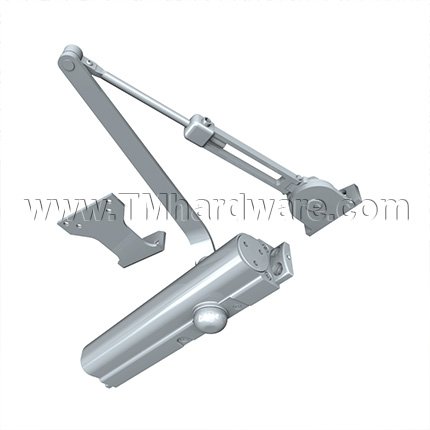 Norton 8301H, Door Closer, Surface Closer, With Slim Line Cover, Hold Open, Regular, parallel or top jamb to 3" reveal, Aluminum Painted Finish