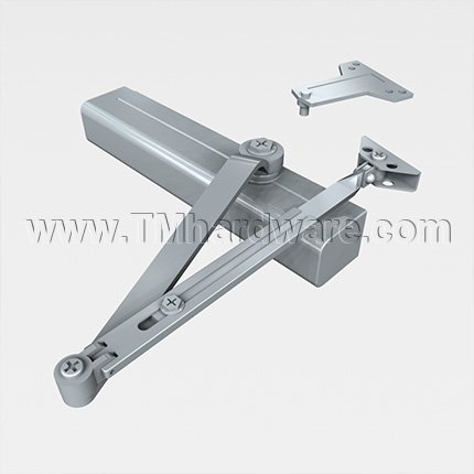 Norton 8301, Door Closer, Surface Closer, With Slim Line Cover, Non-Hold Open, Regular, parallel or top jamb to 3" reveal, Aluminum Painted Finish