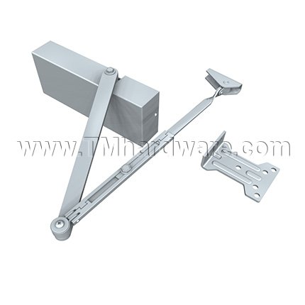 Norton 9500, Door Closer, Surface Closer, Regular, parallel or top jamb to 3" reveal, No Hold Open, Aluminum Painted Finish