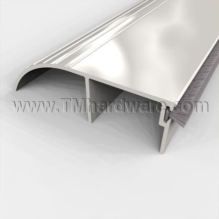 Pemko #2051 Bumper Threshold, 3.6" Aluminum for Outswing Doors with Choice of Seals, 1" H