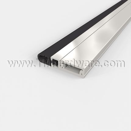 Pemko #29321 Door Gasket, .875" Aluminum Casing with Cover and Triple Foam Elongated Bulb Seal