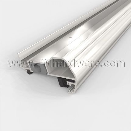 Pemko #3495_M Meeting Stile, Aluminum, Locking Slide Bolt with Magnetic Kerf-in Seal for In-swing Metal Doors