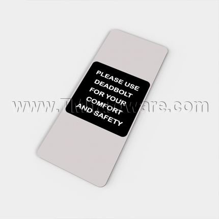 Pemko #DL-D Privacy Door Latch Decals used to Cover Old Door Latch Holes