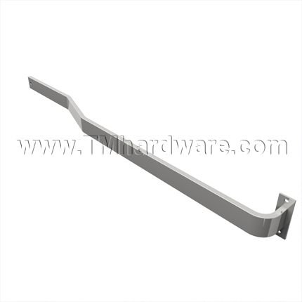 Rockwood 18 Bent Push Bar With Base Plate, 24" - 36"