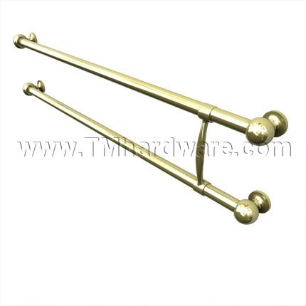 Rockwood 50 Pull Bar on Push Bars With Slip-On End Brackets, Push Bar up to 36" CTC
