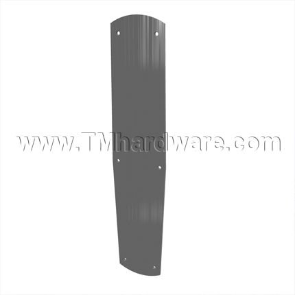 Rockwood 87 Push Plate, Slight Curve Shape, Extra Heavy Duty .125" Thick
