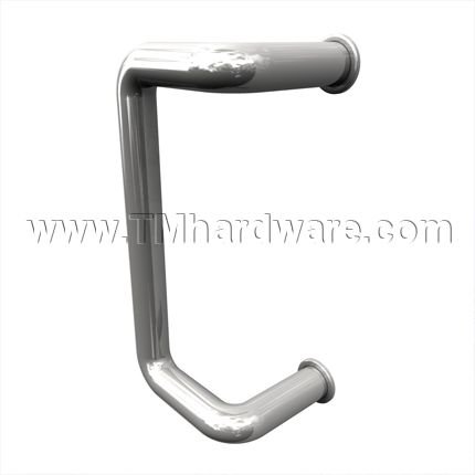Rockwood YBF150 Door Pull Bar With Base Plates, 90° Offset, .75" Diameter - up to 12" CTC