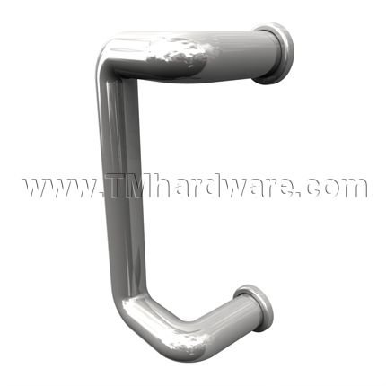 Rockwood YBF156 Door Pull Bar With Base Plates, 90° Offset, 1" Diameter