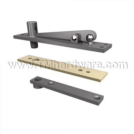 Rixson 345, Door Closer Pivot, Longer Throw Pin For Taller Doors Top Pivot, Bright Brass Finish