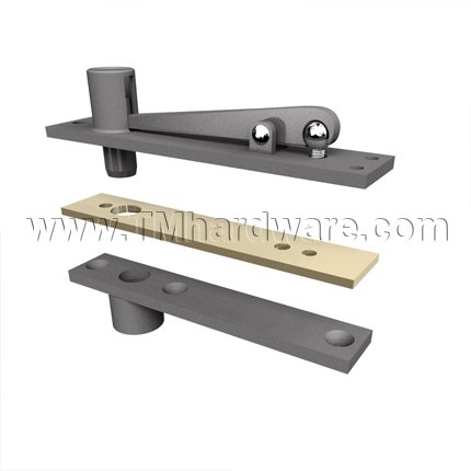 Rixson H345, Door Closer Pivot, Longer Throw Pin For Taller Doors Top Pivot, Heavy Duty, Bright Brass Finish