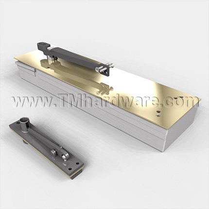 Norton 5020 Series, Door Closer, Center Hung, Double Acting, 36" Door Width, Non-hold Open w/ Backcheck, Bright Brass Finish