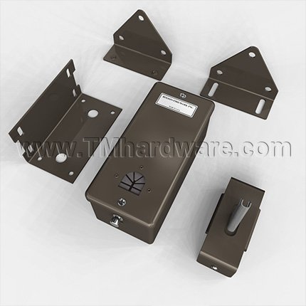 Rixson 972S Electromagnetic Door Holder, Sliding Door, Dark Satin Bronze, Equiv Finish